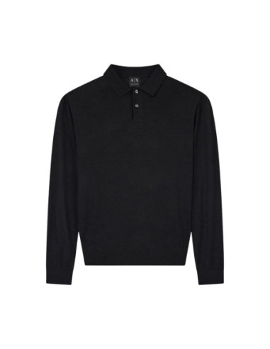 Pull maille fine Armani Exchange noir homme – Élégance intemporelle