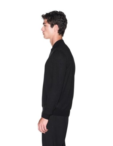 Pull maille fine Armani Exchange noir homme – Élégance intemporelle