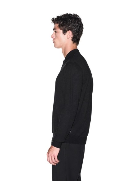 Pull maille fine Armani Exchange noir homme – Élégance intemporelle