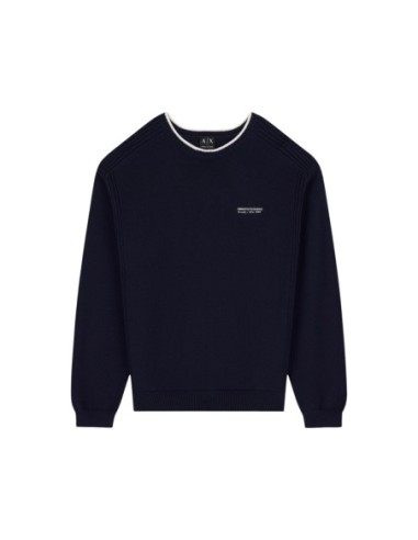 Pull léger Armani Exchange bleu homme – Style essentiel