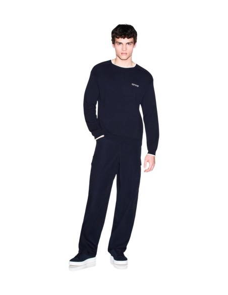 Pull léger Armani Exchange bleu homme – Style essentiel