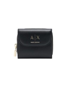 Portefeuille noir femme Armani Exchange zip pression