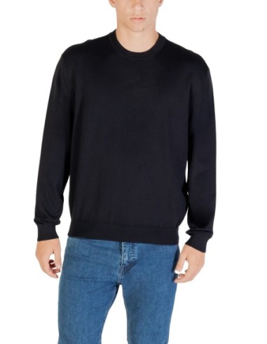 Pull viscose Armani Exchange bleu homme – Élégance moderne