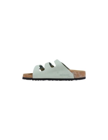 Mules vertes femme Birkenstock cuir boucle