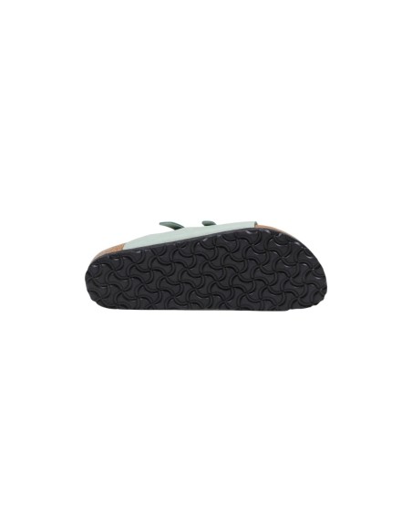 Mules vertes femme Birkenstock cuir boucle