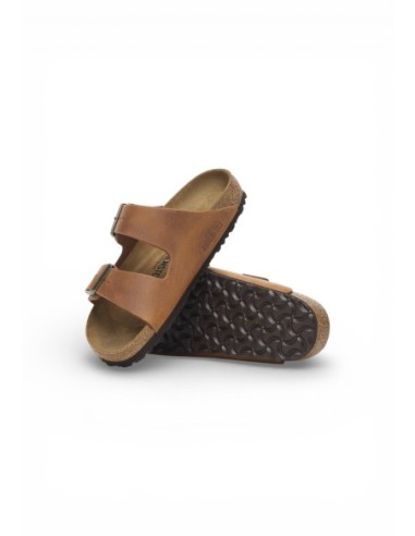 Mules marron homme Birkenstock cuir