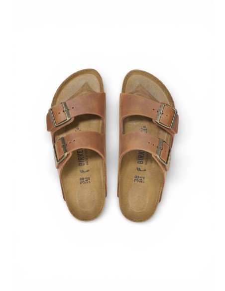 Mules marron homme Birkenstock cuir