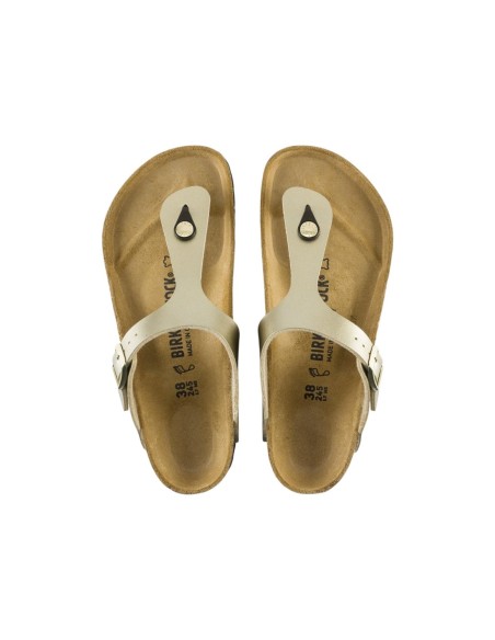 Mules dorées femme Birkenstock été