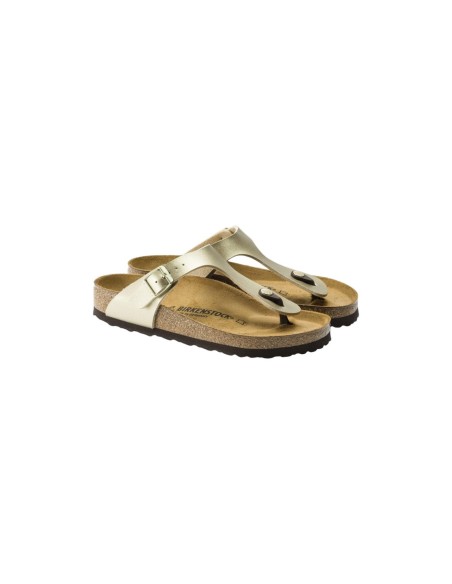 Mules dorées femme Birkenstock été