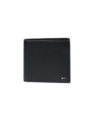 Portefeuille noir homme Boss compact