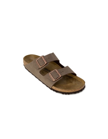 Sandales marron femme Birkenstock boucle cuir
