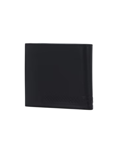 Portefeuille noir cuir homme Boss MONOGRAM