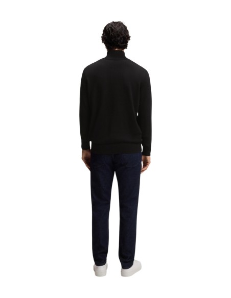 Pull zip Boss noir homme – Style structuré