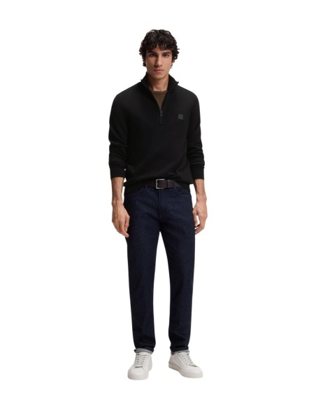 Pull zip Boss noir homme – Style structuré