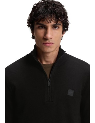 Pull zip Boss noir homme – Style structuré