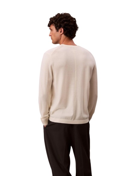 Pull laine Calvin Klein blanc homme – Confort naturel