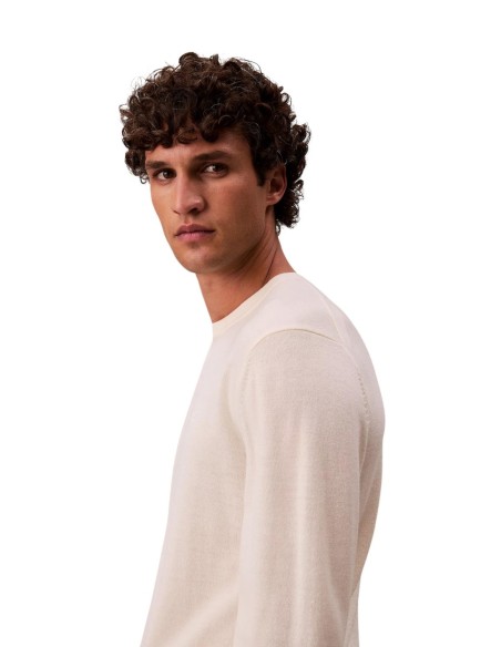 Pull laine Calvin Klein blanc homme – Confort naturel
