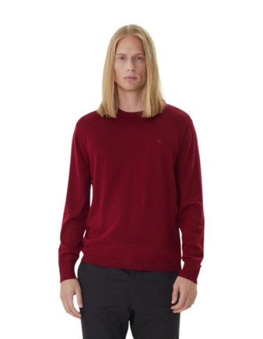 Pull laine Calvin Klein bordeaux homme – Style raffiné