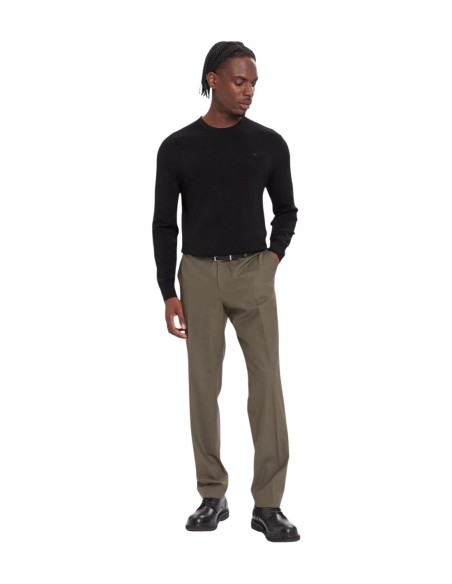 Pull laine Calvin Klein noir homme – Coupe ajustée