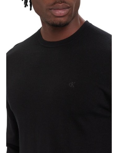 Pull laine Calvin Klein noir homme – Coupe ajustée