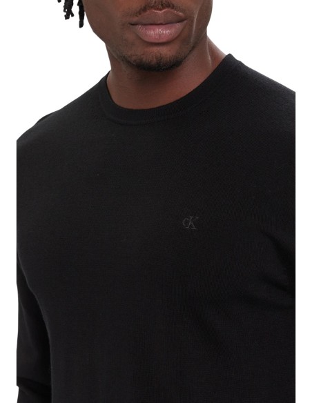 Pull laine Calvin Klein noir homme – Coupe ajustée