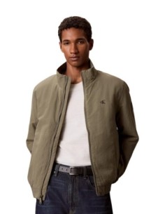 Veste nylon Calvin Klein Jeans vert homme – Coupe technique zippée