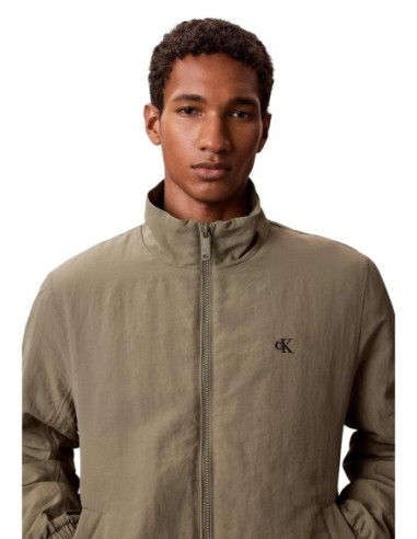 Veste nylon Calvin Klein Jeans vert homme – Coupe technique zippée