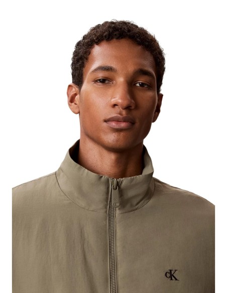 Veste nylon Calvin Klein Jeans vert homme – Coupe technique zippée