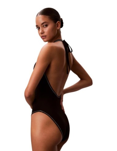 Maillot de bain noir plongeant femme Calvin Klein Jeans