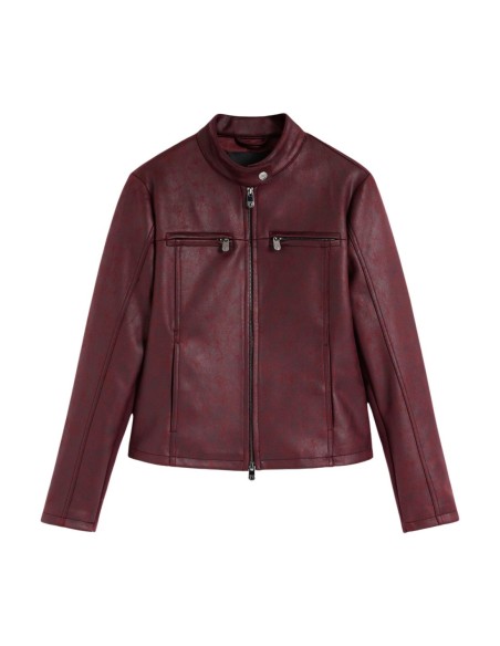 Veste polyester Desigual bordeaux femme – Style original