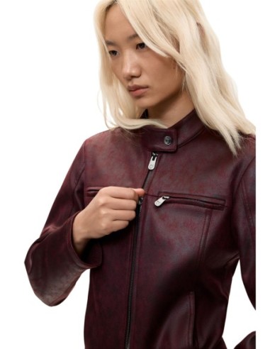 Veste polyester Desigual bordeaux femme – Style original