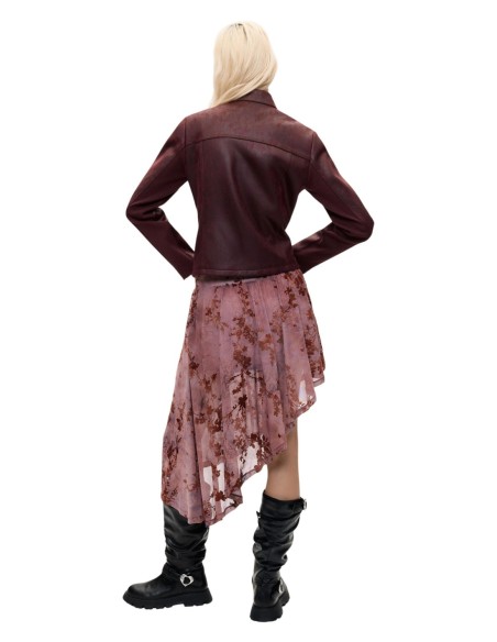 Veste polyester Desigual bordeaux femme – Style original