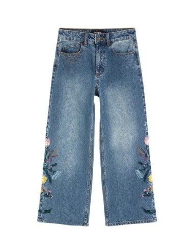 Jeans floral Desigual bleu femme – Style original