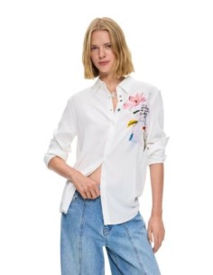 Chemise florale Desigual blanc femme – Style romantique