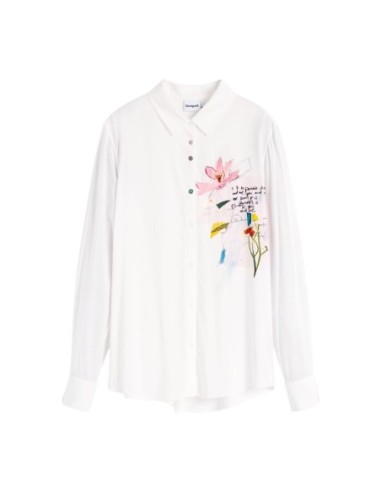 Chemise florale Desigual blanc femme – Style romantique