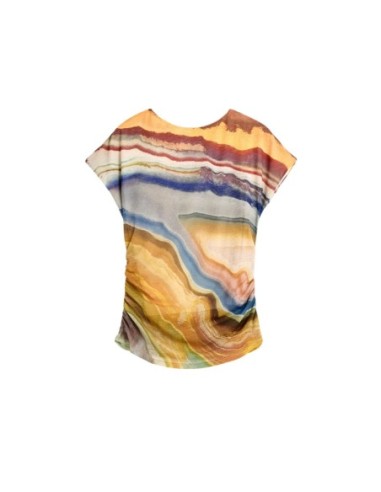 T-shirt imprimé Desigual beige femme – Style artistique