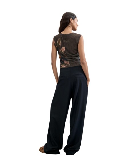 Pantalon Desigual noir femme – Style structuré
