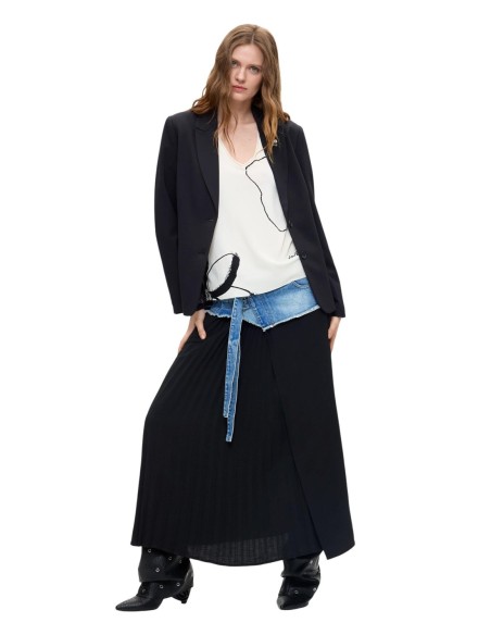 Veste viscose Desigual noir femme – Style original