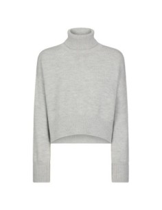 Pull gris femme Dondup laine col montant