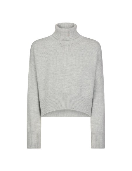 Pull gris femme Dondup laine col montant