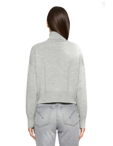 Pull gris femme Dondup laine col montant