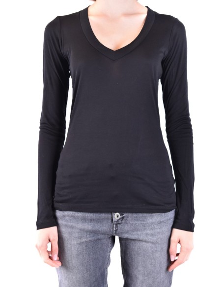 T-shirt noir femme Dondup col V