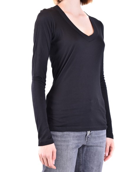 T-shirt noir femme Dondup col V