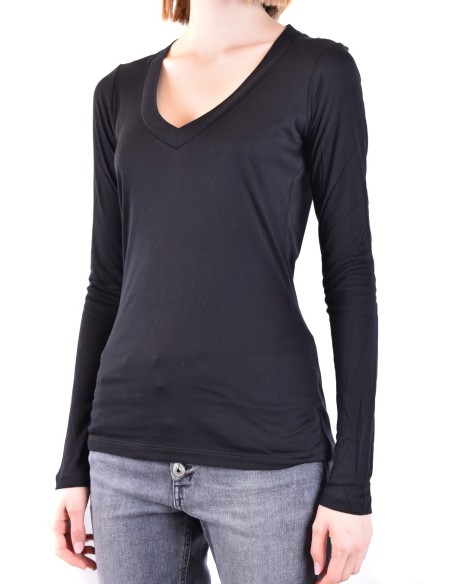 T-shirt noir femme Dondup col V