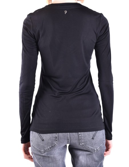 T-shirt noir femme Dondup col V
