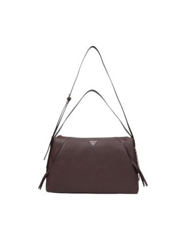 Sac bandoulière Guess marron femme grand format avec poches intérieures