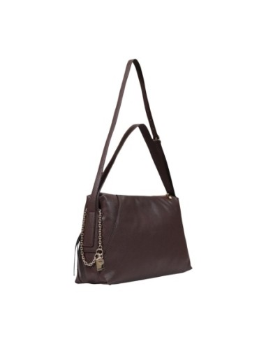 Sac bandoulière Guess marron femme grand format avec poches intérieures