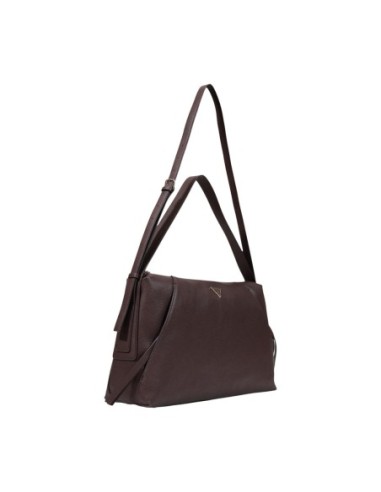 Sac bandoulière Guess marron femme grand format avec poches intérieures