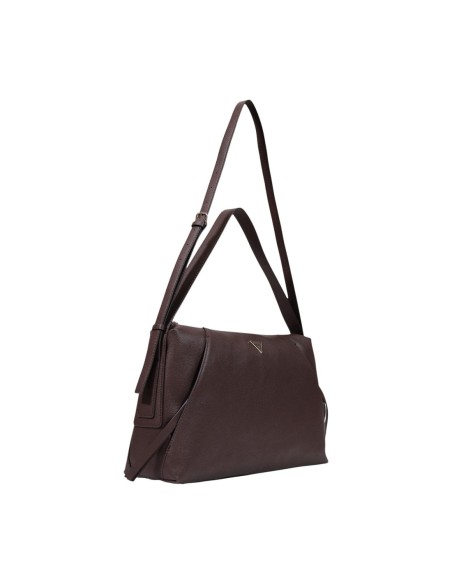Sac bandoulière Guess marron femme grand format avec poches intérieures