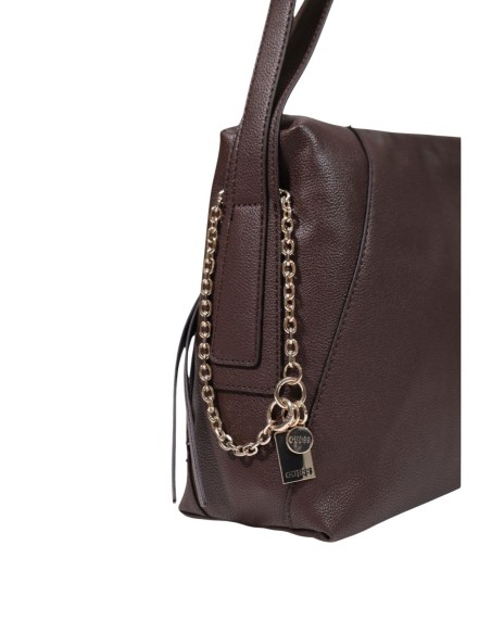 Sac bandoulière Guess marron femme grand format avec poches intérieures